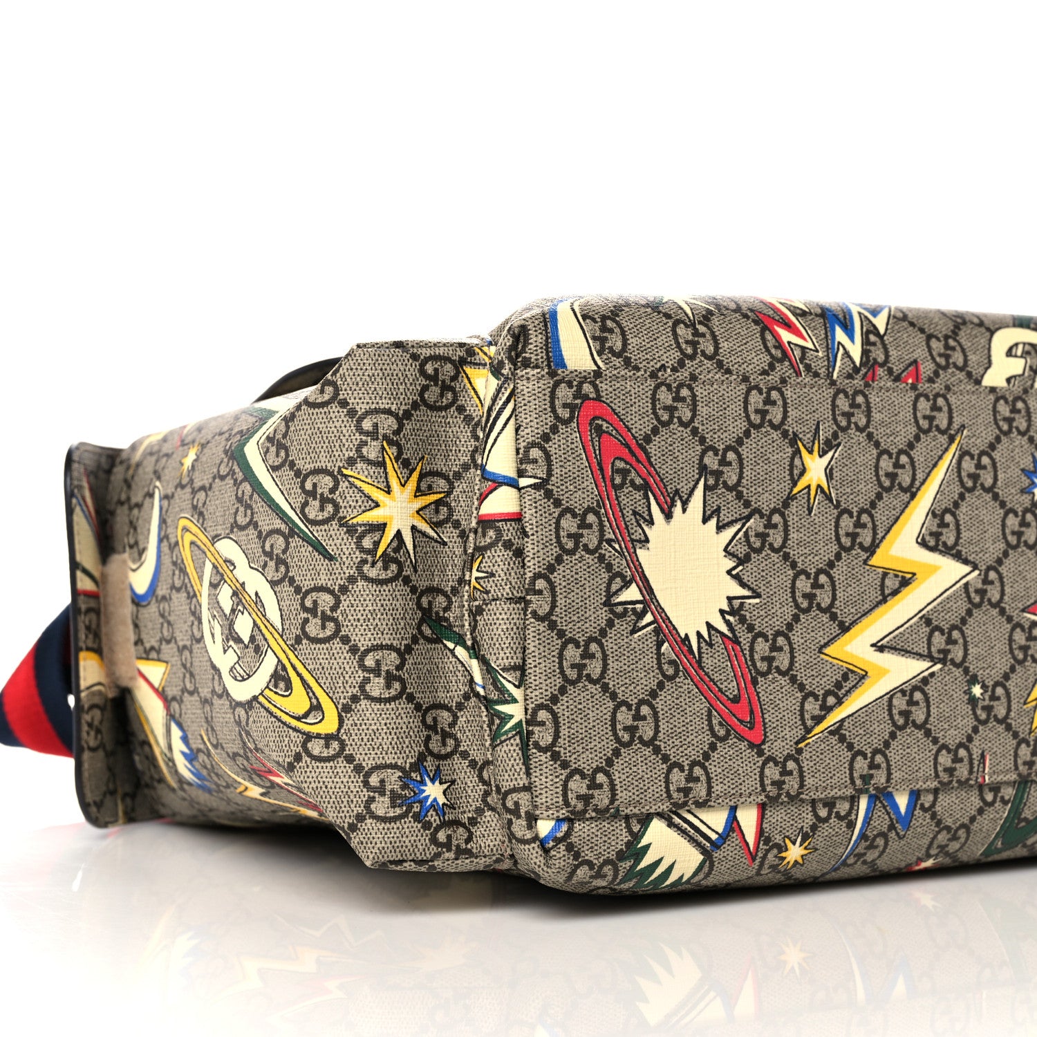 Gucci GG Supreme Monogram Space Diaper Bag Red 10 of 15