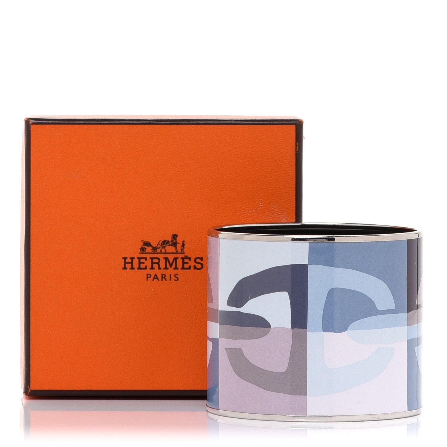 Hermes Enamel Printed Mega Wide Optique Chaine D'Ancre Bracelet 70 6 of 6