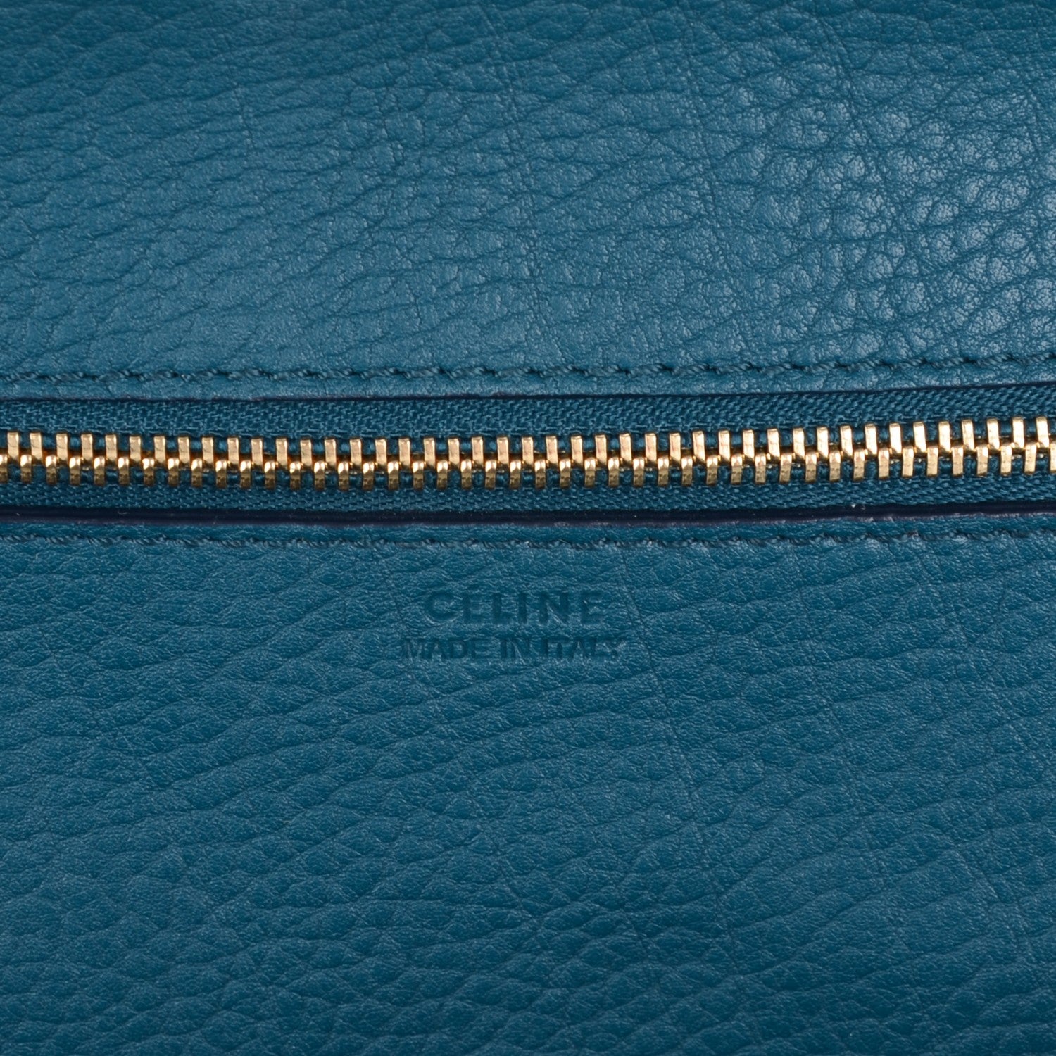 Celine Crisped Calfskin Small Tie Knot Tote Metallic Blue 7 of 8