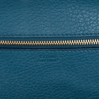 Celine Crisped Calfskin Small Tie Knot Tote Metallic Blue 7 of 8