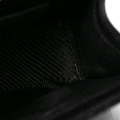 Saint Laurent Grain De Poudre Textured Mixed Matelasse Triquilt Small Monogram Satchel Black 8 of 9