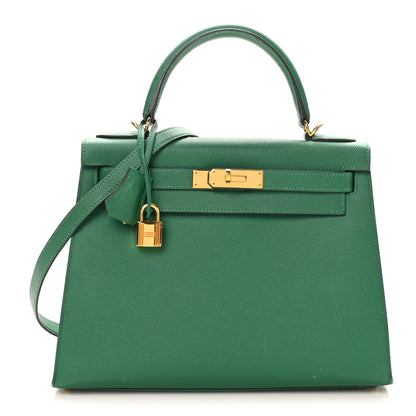 Hermes Epsom Kelly Sellier 28 Vert Vertigo 1 of 11