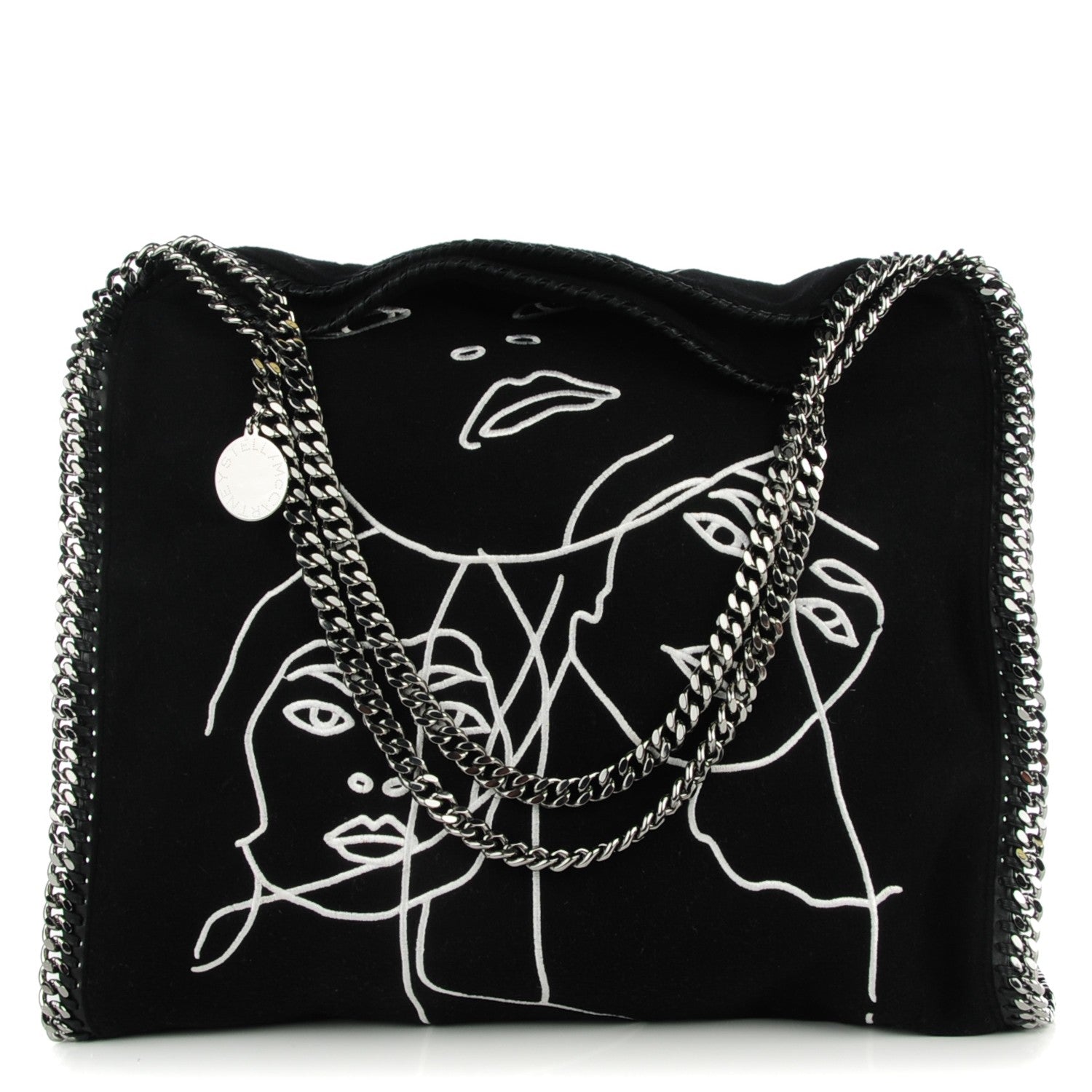 Stella McCartney Faux Suede Large Gary Hume Falabella Black 1 of 9