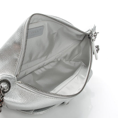 Chanel Metallic Grained Calfskin Quilted Casual Rock Waist Bag Silver 5 of 7