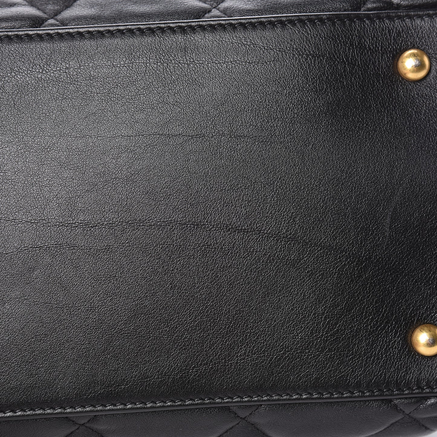 Calfskin Quilted Large Soft Elegance Tote Black
