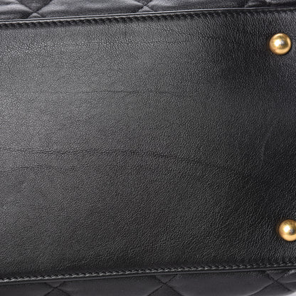 Chanel Calfskin Quilted Large Soft Elegance Tote Black 14 of 15