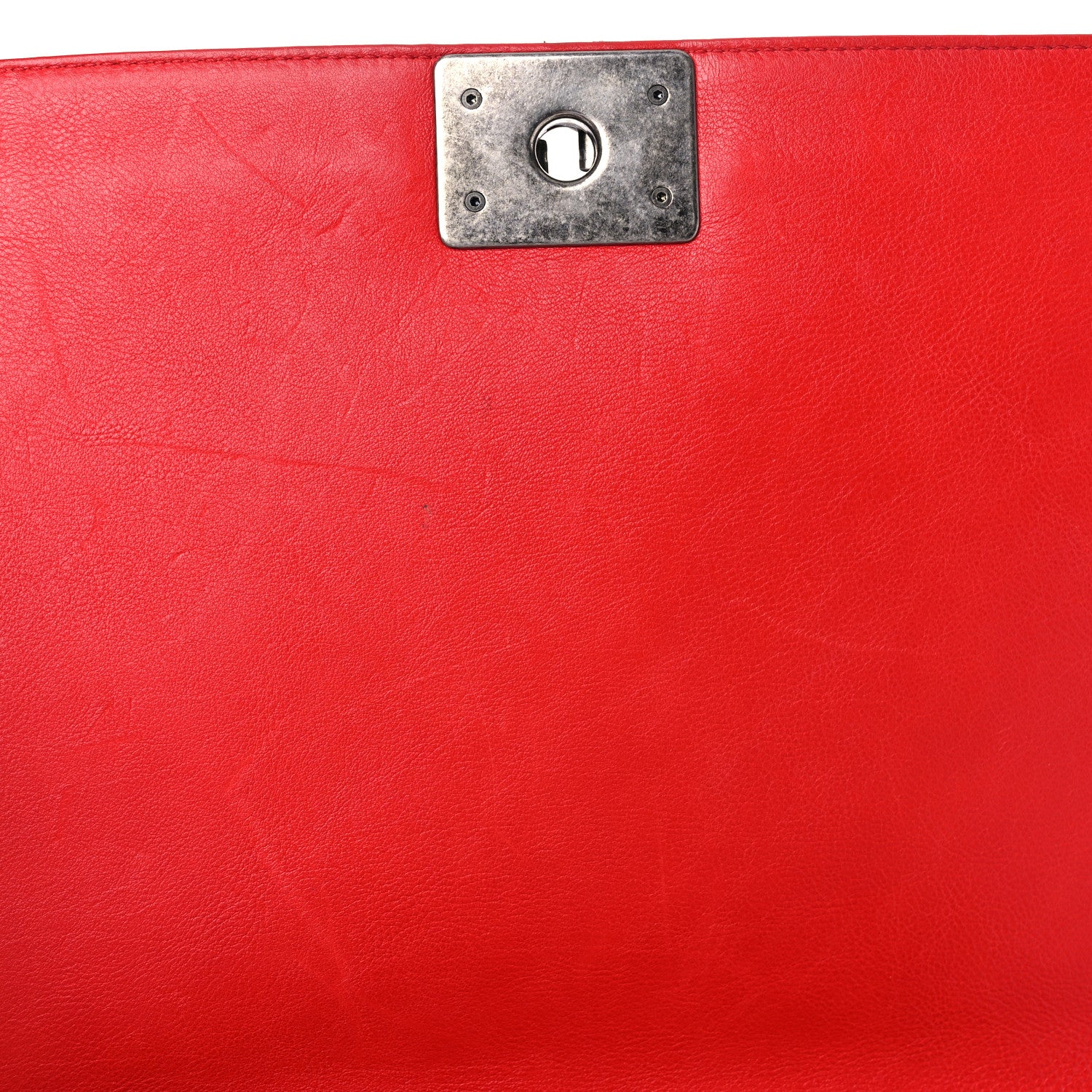 Chanel Calfskin Quilted Double Stitch Large Boy Flap Red 14 of 22