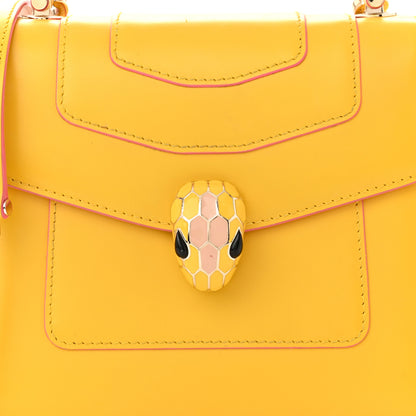 Bulgari Calfskin Serpenti Forever Top Handle Yellow 7 of 11