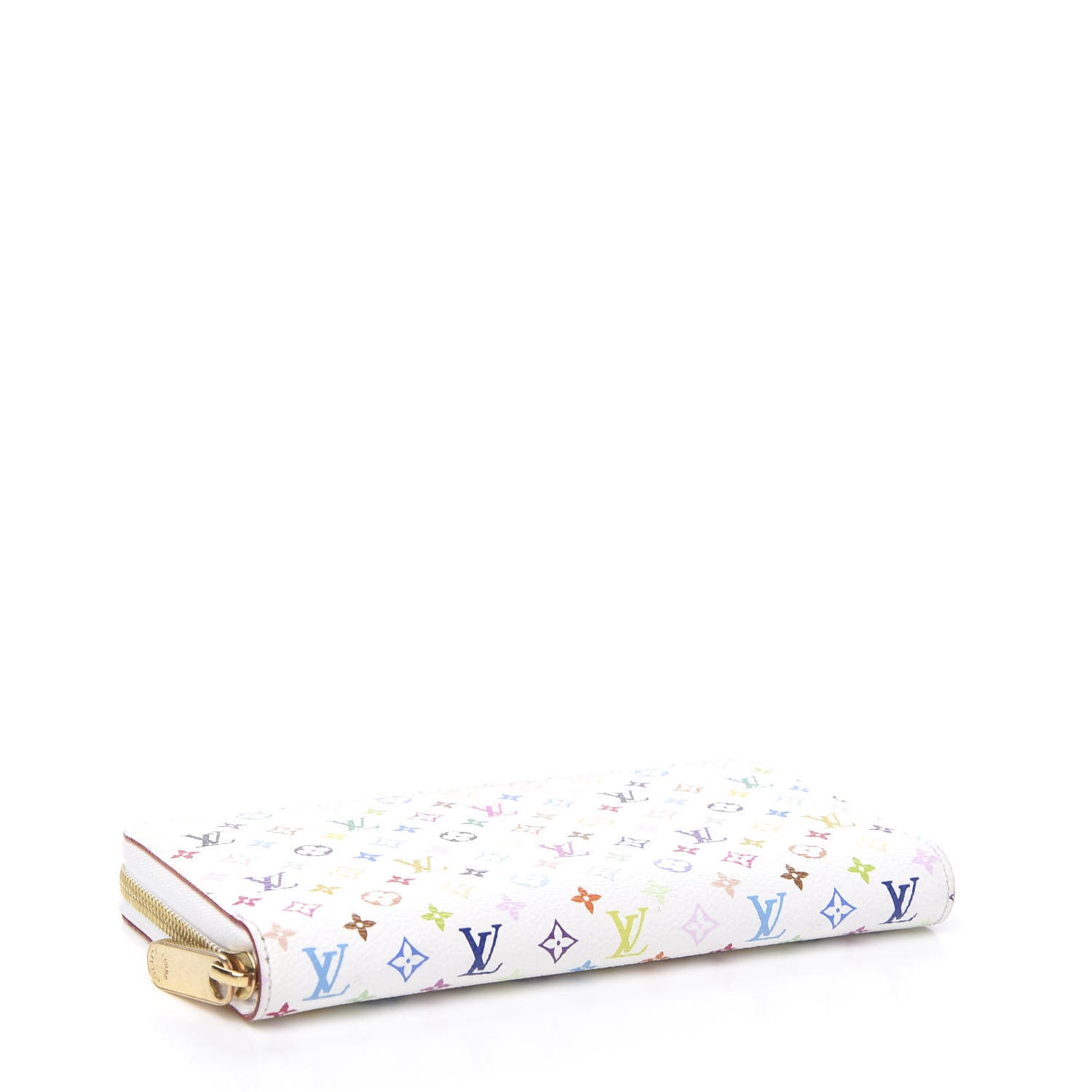 Louis Vuitton Monogram Multicolor Zippy Wallet White Litchi 3 of 5