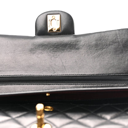 Chanel Lambskin Quilted Medium Double Flap Black 12 of 18