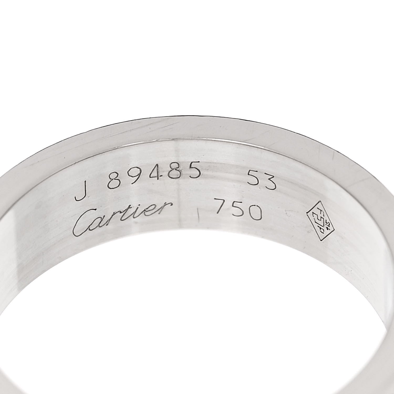 Cartier 18K White Gold 5.5mm LOVE Ring 53 6.25 4 of 4