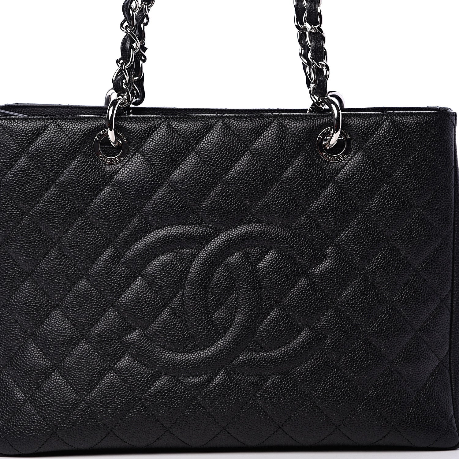 Chanel Caviar Quilted Grand Shopping Tote GST Black 7 of 11