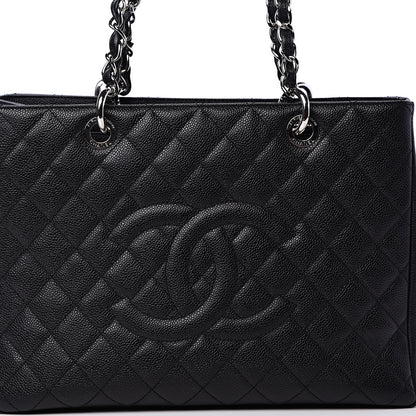 Chanel Caviar Quilted Grand Shopping Tote GST Black 7 of 11