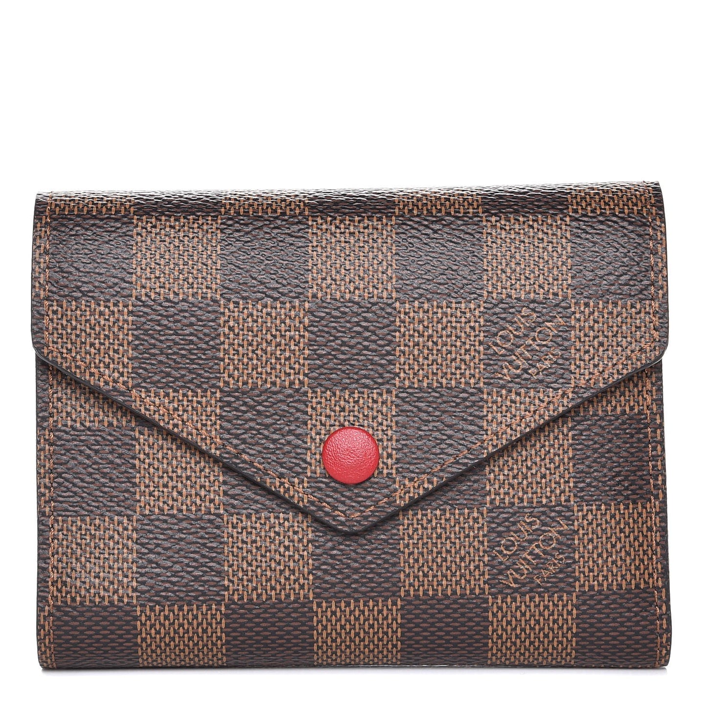 Damier Ebene Victorine Wallet Red