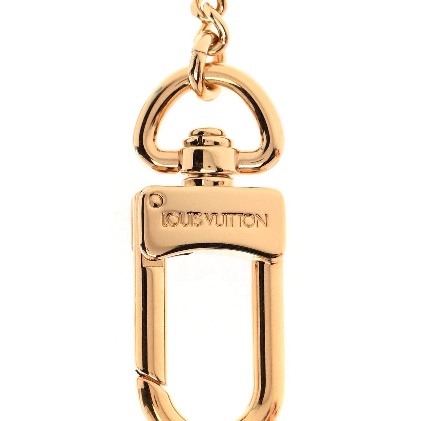 Metal Pochette Extender Key Ring Chain Gold