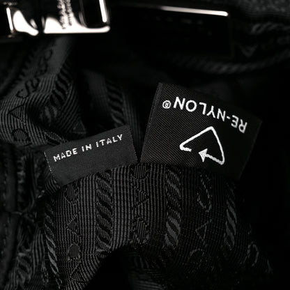 Prada Re-Nylon Nappa Triangle Quilted Padded Double Handled Zip Pocket Tote Black 8 of 12