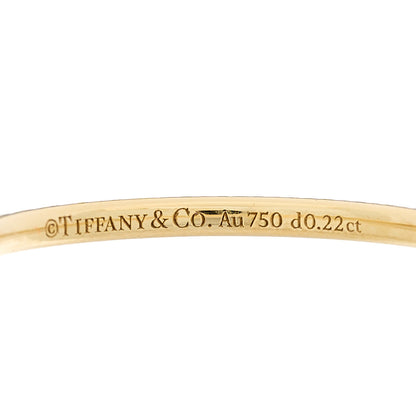 Tiffany 18K Yellow Gold Diamond Metro Band Ring 57 8 4 of 5