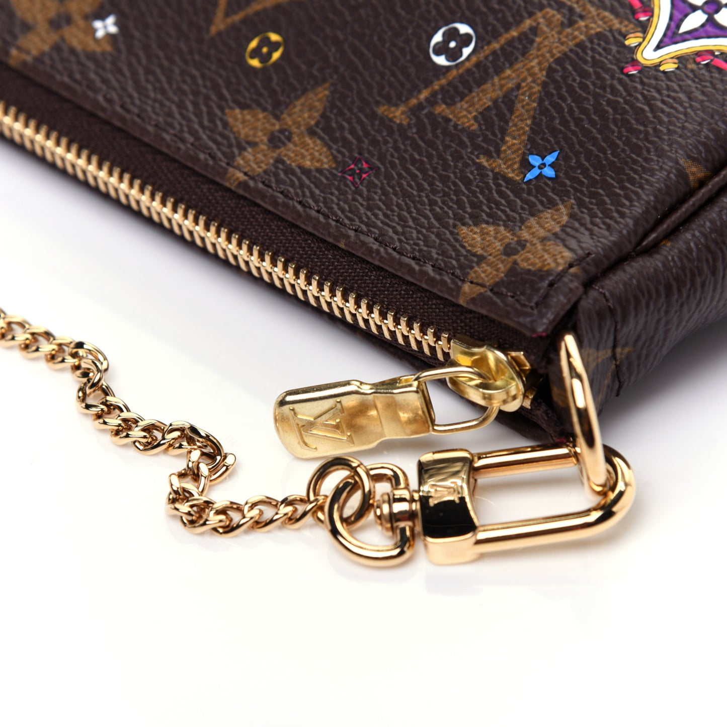 Monogram 2020 Christmas Animation Roller Coaster Mini Pochette Accessories Pivoine