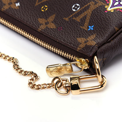 Louis Vuitton Monogram 2020 Christmas Animation Roller Coaster Mini Pochette Accessories Pivoine 11 of 11
