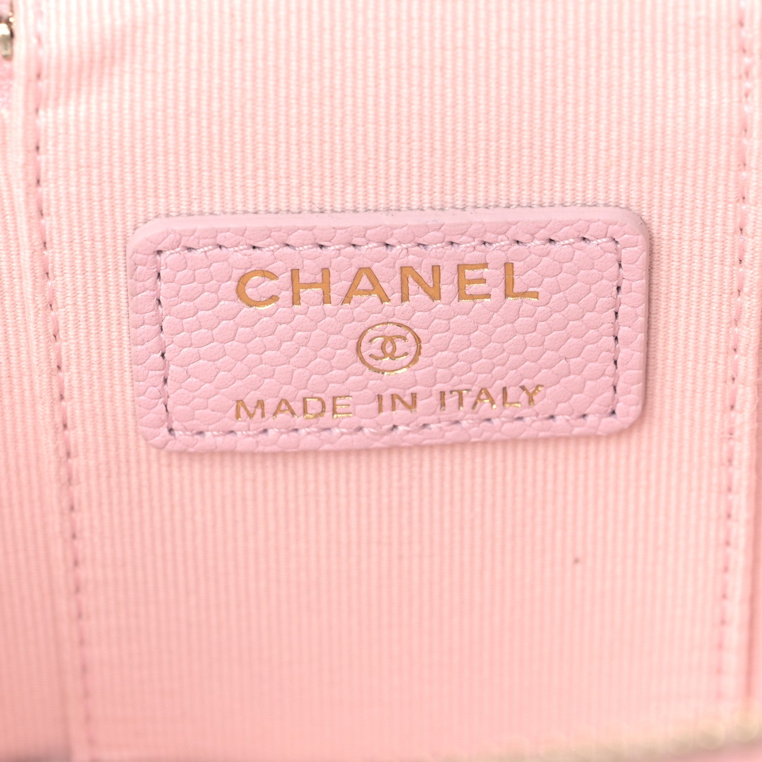 Chanel Caviar Quilted Mini Vanity Case With Chain Light Pink 6 of 10
