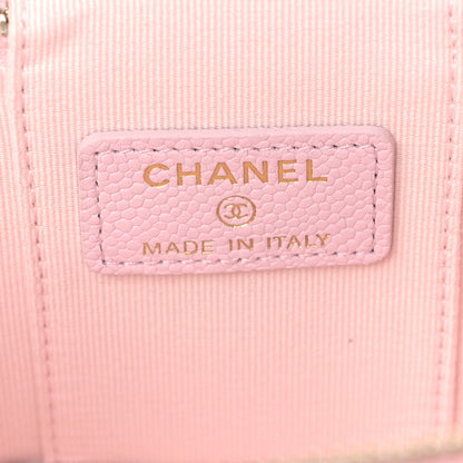 Chanel Caviar Quilted Mini Vanity Case With Chain Light Pink 6 of 10