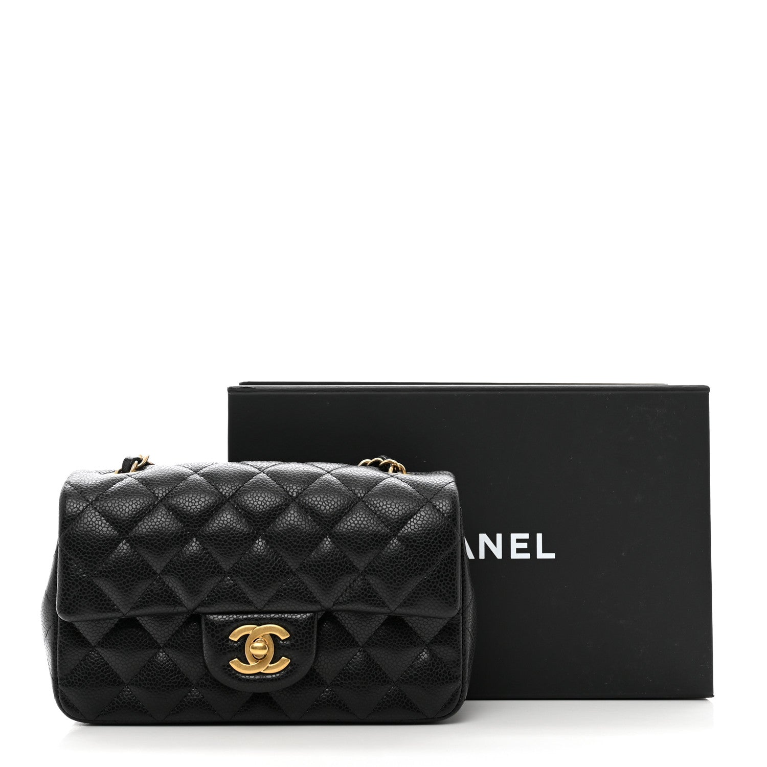 Chanel Caviar Quilted Mini Rectangular Flap Black 12 of 12