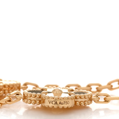 Van Cleef & Arpels 18K Yellow Gold 5 Motifs Guilloche Vintage Alhambra Bracelet 3 of 5