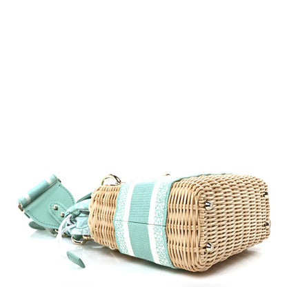 Christian Dior Wicker Oblique Mini Lady Dior Bag Aquamarina 4 of 9