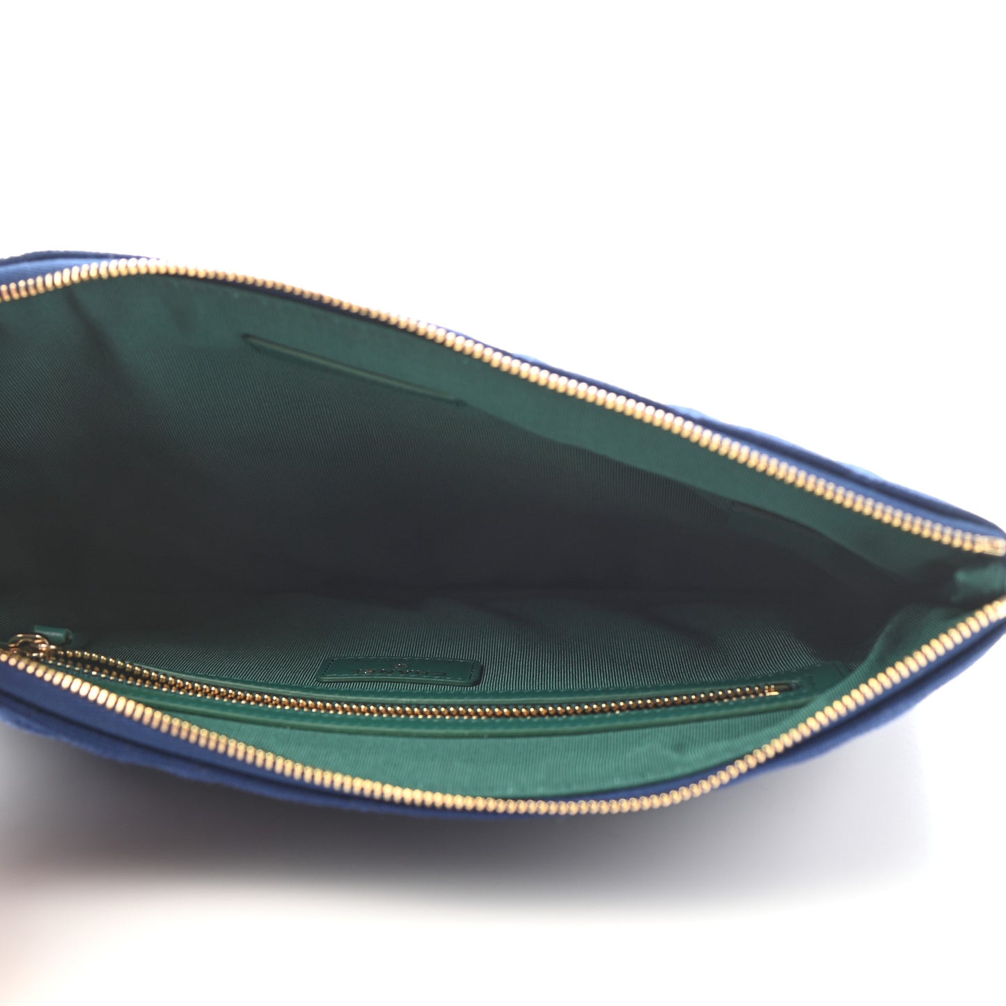 Jersey Quilted Medium Cosmetic Case Blue