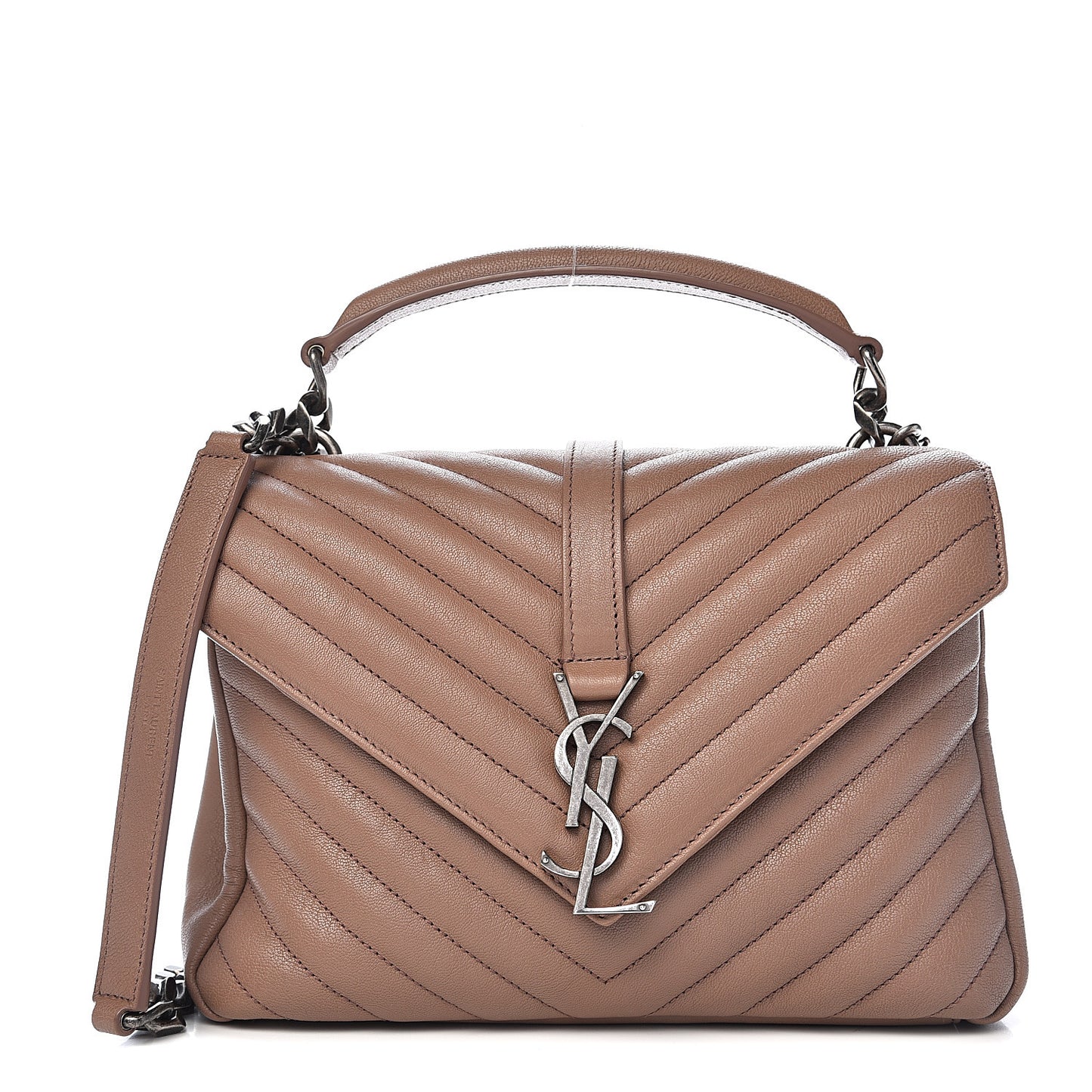 Sheepskin Matelasse Chevron Monogram Medium College Bag Fard