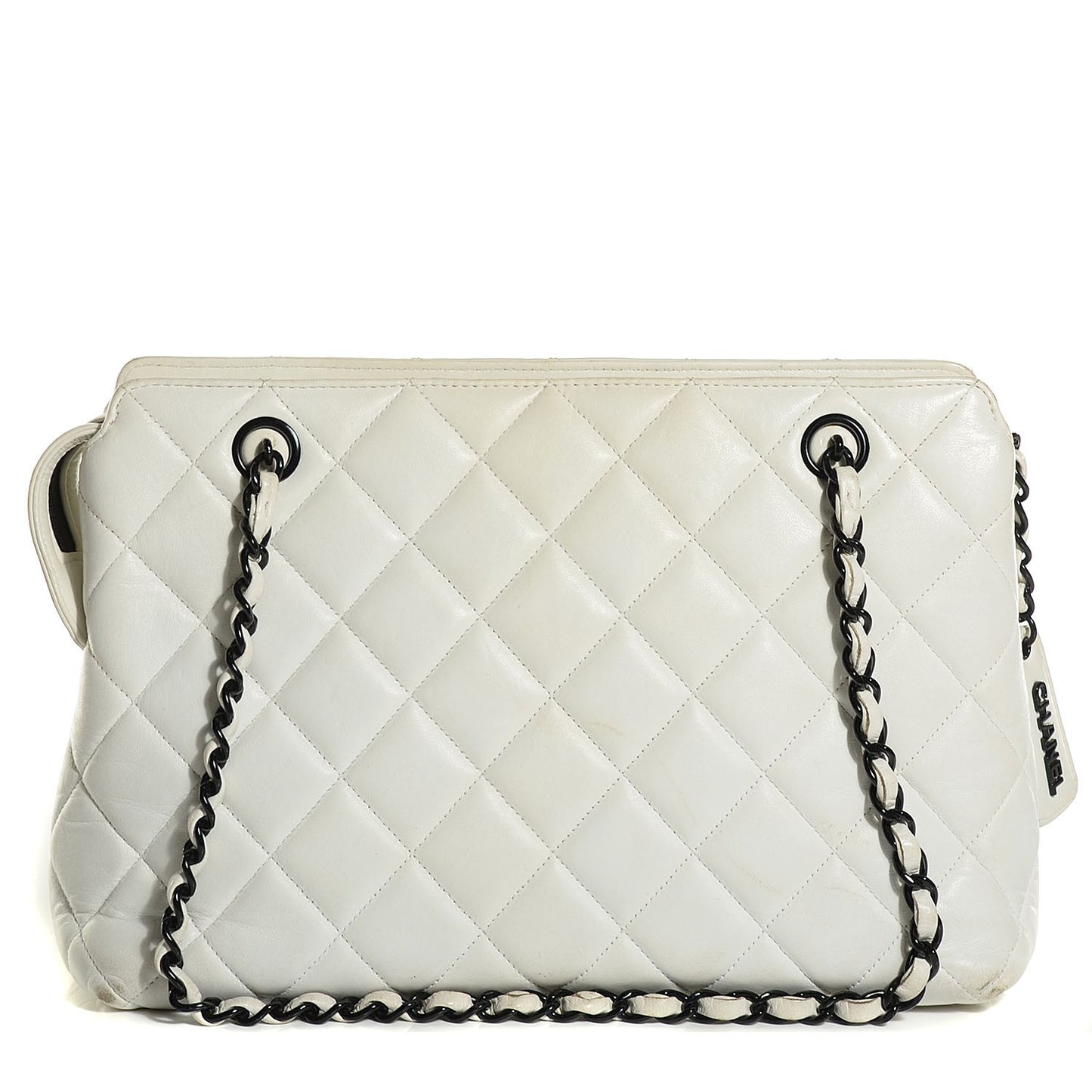 Lambskin Quilted Shoulder Bag White