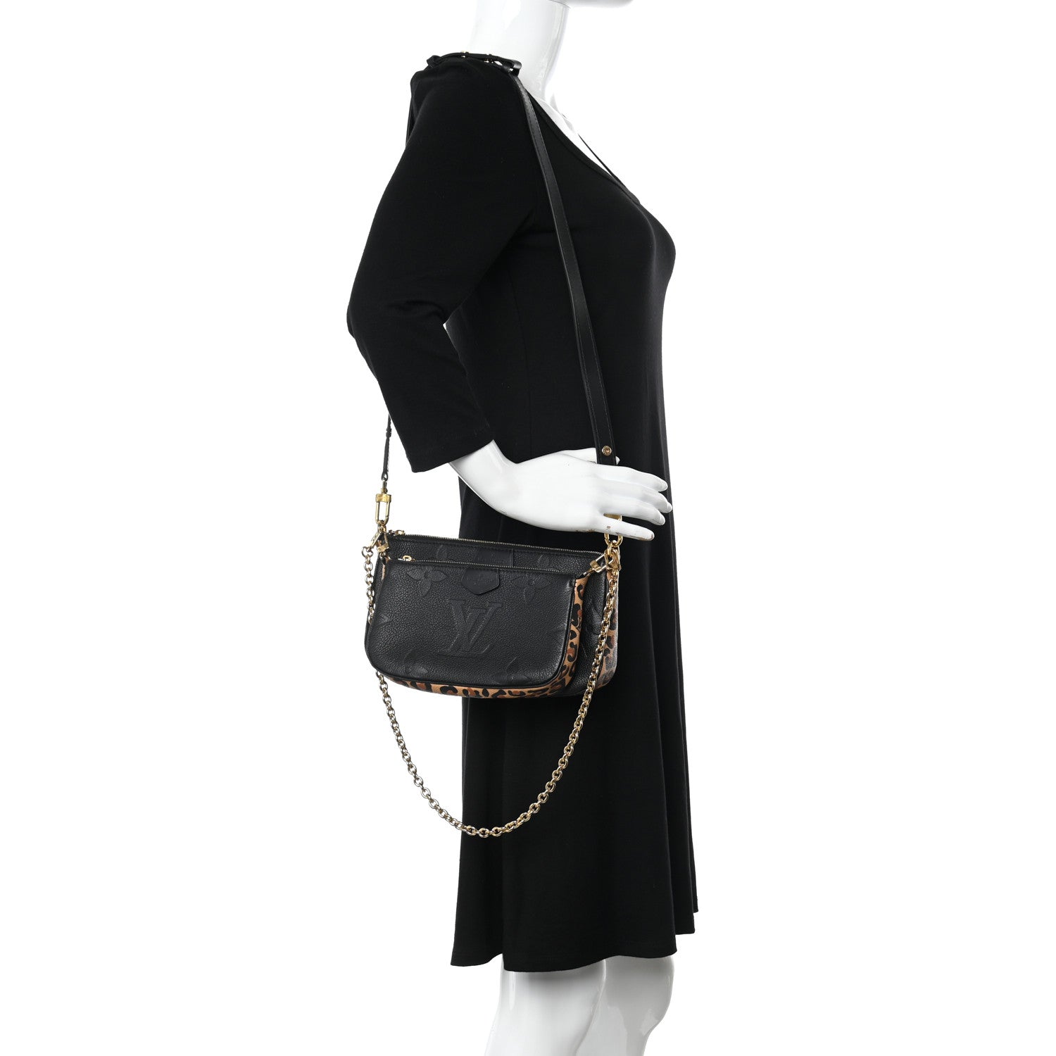 Louis Vuitton Empreinte Monogram Giant Wild At Heart Multi Pochette Accessories Black 2 of 10