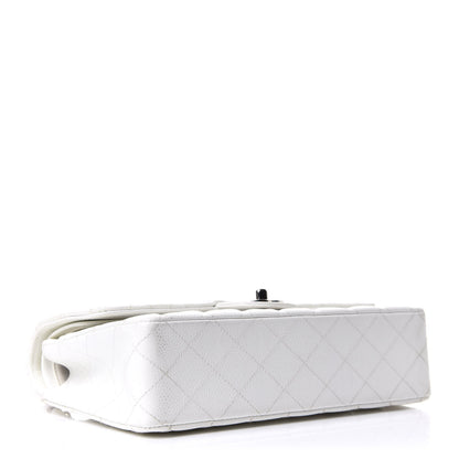 Chanel Caviar Quilted Medium Double Flap White 4 of 10