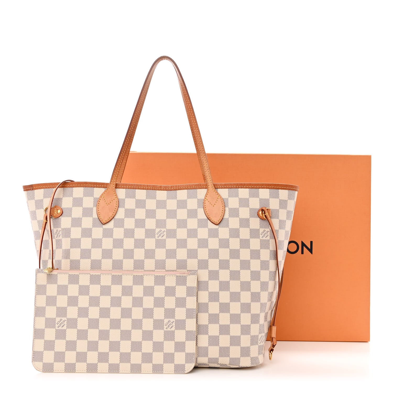 Louis Vuitton Damier Azur Neo Neverfull MM Rose Ballerine 15 of 15