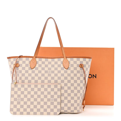 Louis Vuitton Damier Azur Neo Neverfull MM Rose Ballerine 15 of 15