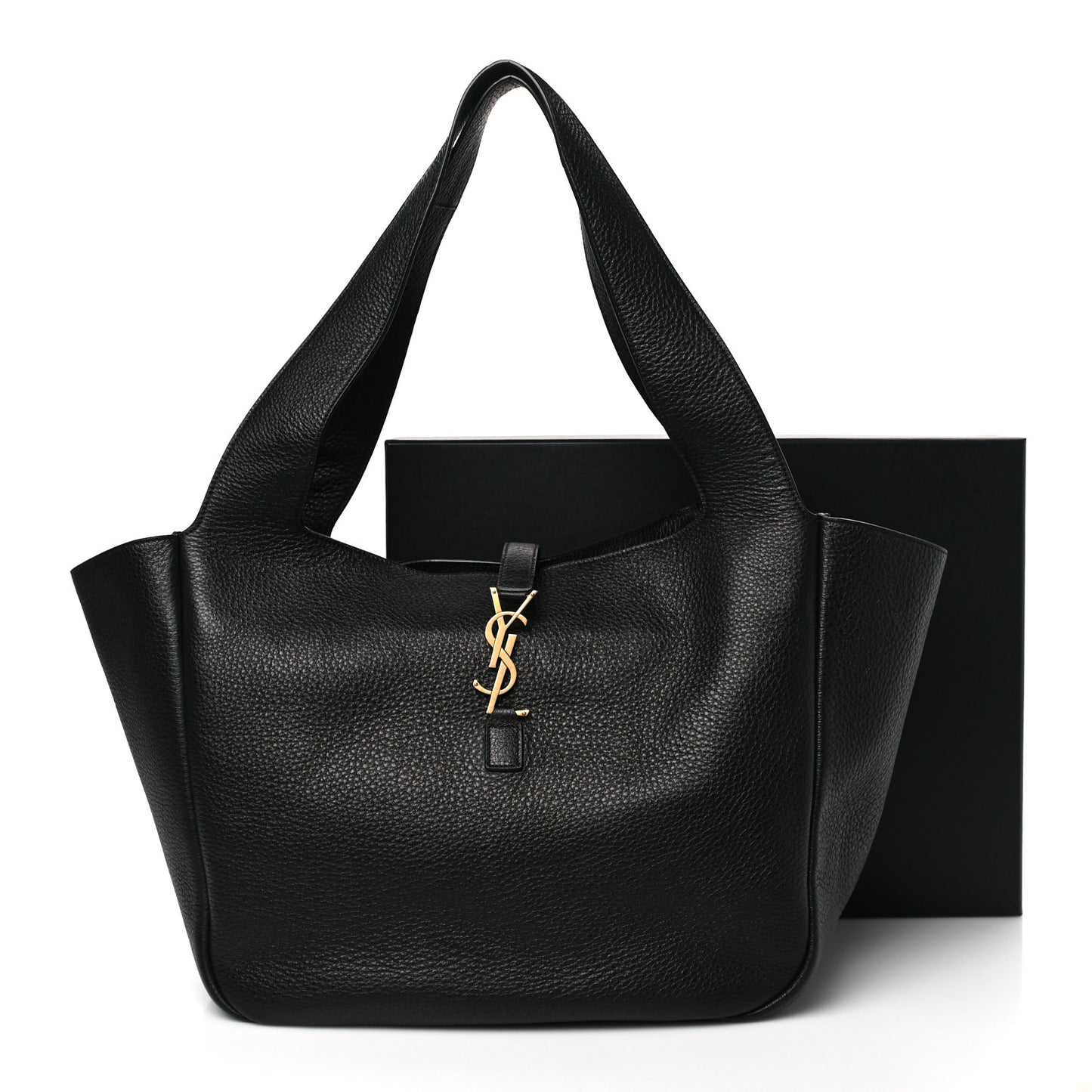Grained Deerskin Bea Tote Black