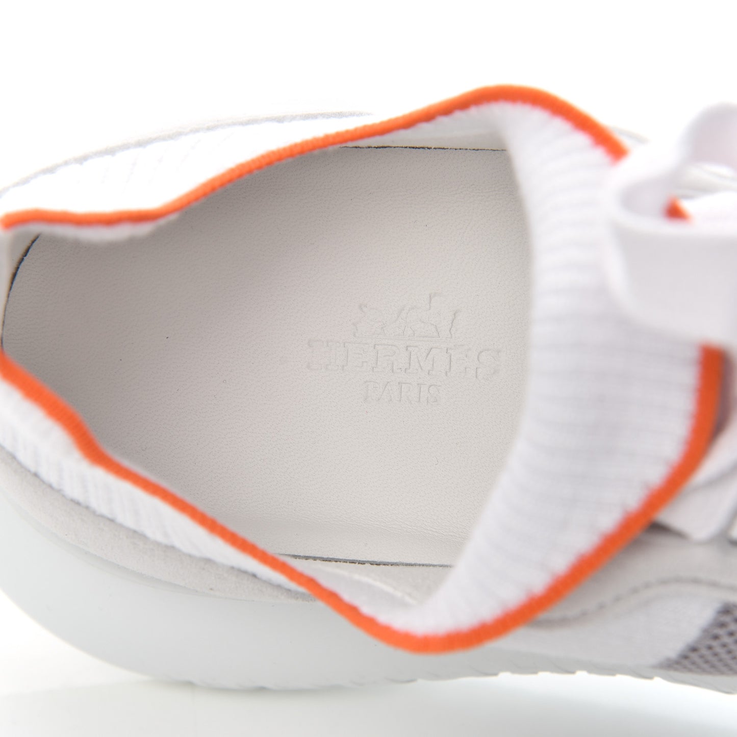Knit Suede Goatskin Womens Crew Sneakers 36 White Gris