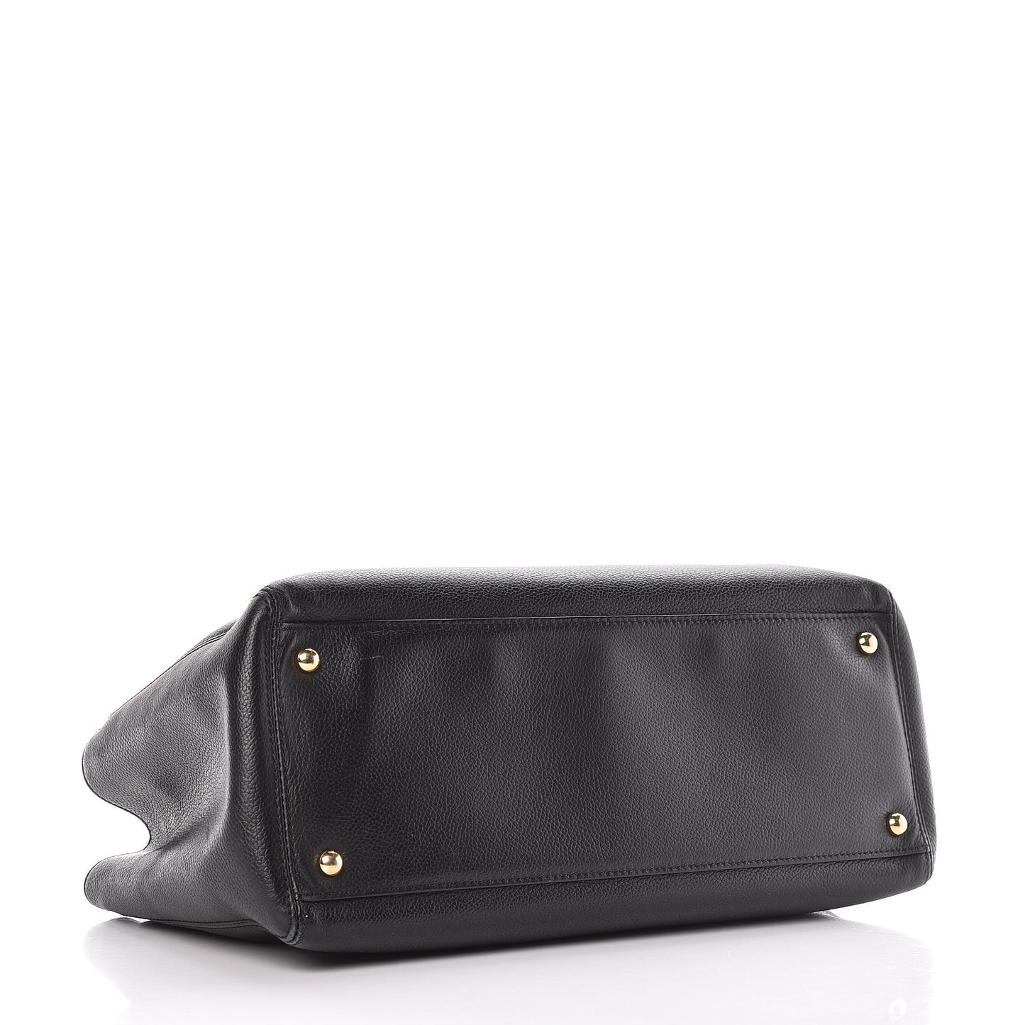Calfskin Small Cerf Shopper Tote Black