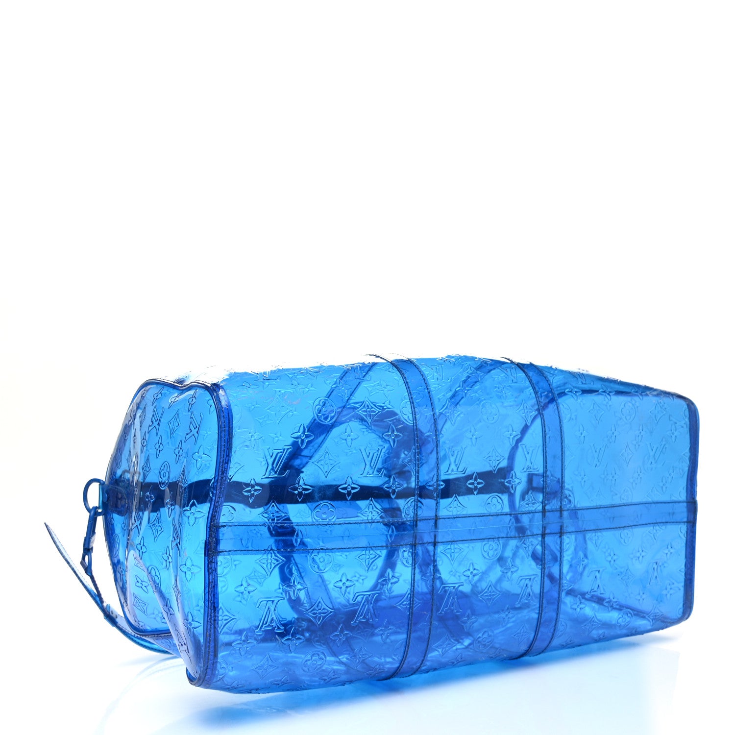 Louis Vuitton PVC Monogram Keepall Bandouliere 50 Blue 4 of 14