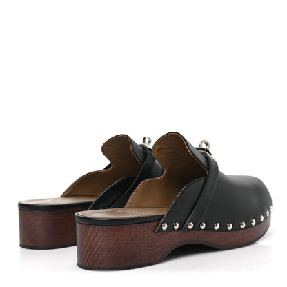 Hermes Calfskin Carlotta Mules 37 Black 4 of 8