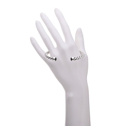 David Yurman Sterling Silver Onyx 6mm Cable Classic Cuff Bracelet 2 of 4