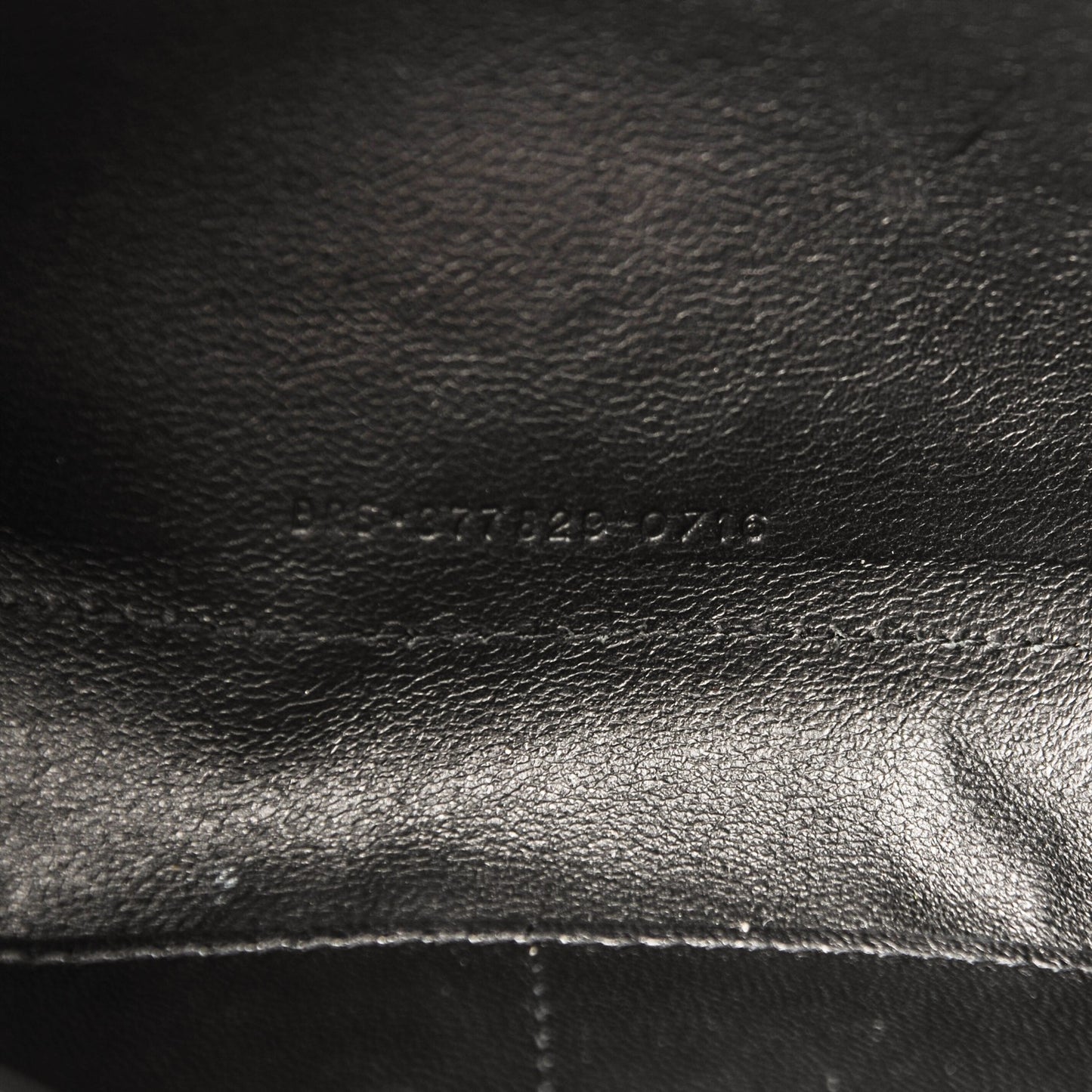 Grained Metallic Calfskin Monogram Chain Wallet Bronze