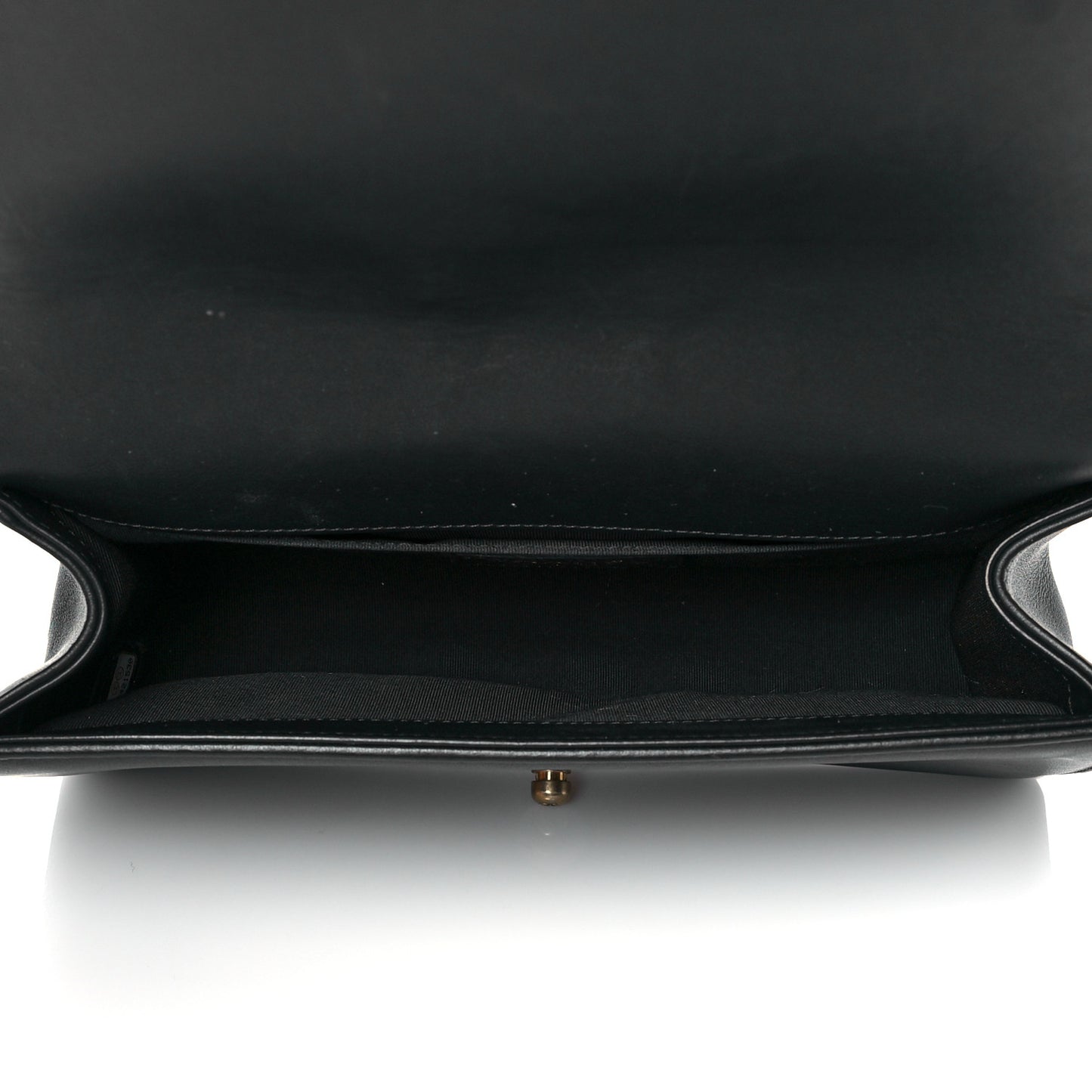 Calfskin Medium Boy Logo Top Handle Flap Black