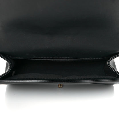 Chanel Calfskin Medium Boy Logo Top Handle Flap Black 5 of 11