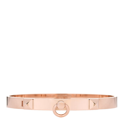 Hermes 18K Rose Gold PM Collier De Chien Bracelet ST 1 of 4