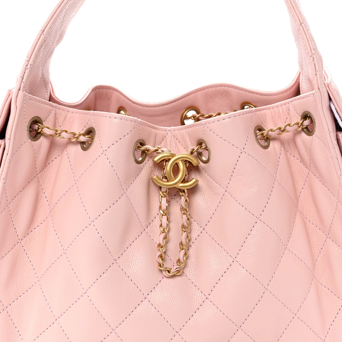 Caviar Quilted Small Chanel 25 Handbag Light Pink