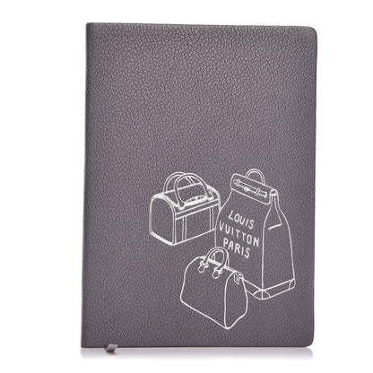 Louis Vuitton Taurillon Notebook MM Gris 1 of 7