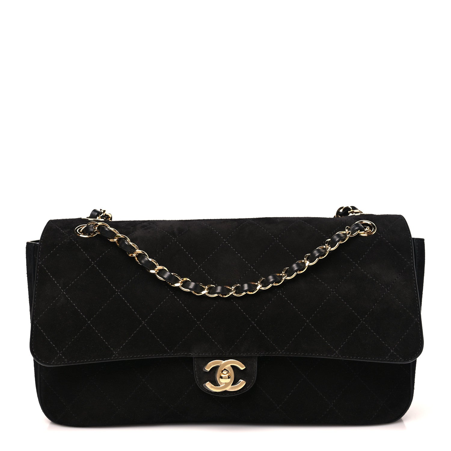 Chanel Suede Calfskin Small Souplissimo Maxi Flap Black 1 of 11