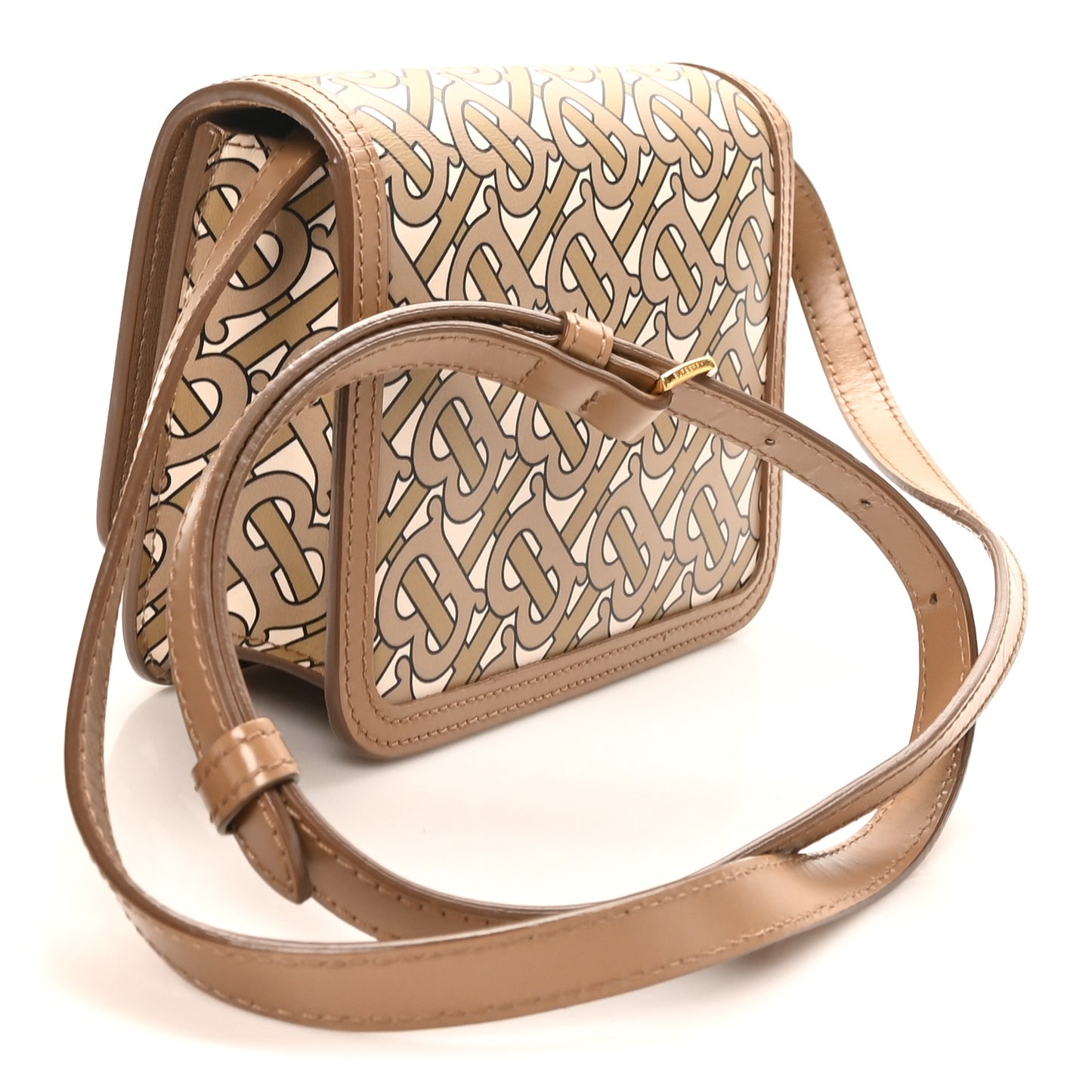 Calfskin Monogram Mini TB Bag Beige