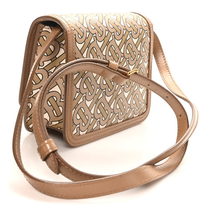 Burberry Calfskin Monogram Mini TB Bag Beige 2 of 8